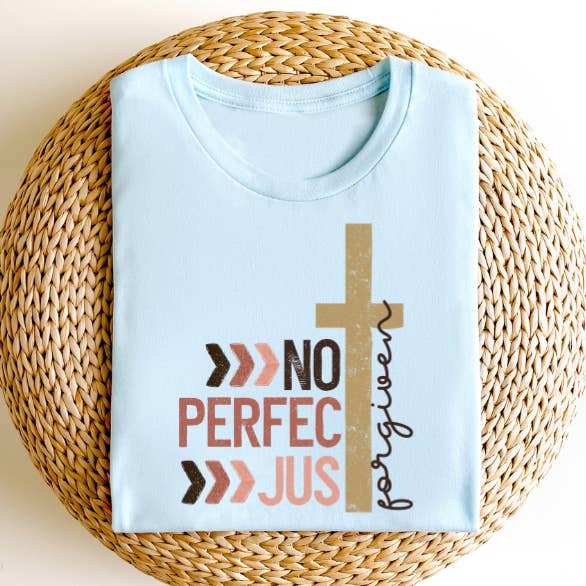 Not Perfect Just Forgiven DTF Print for wholesale by Simple Tymes