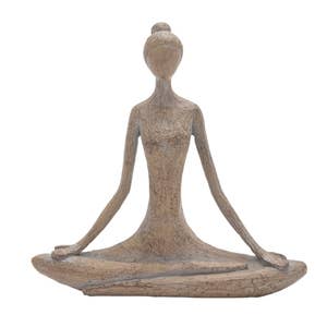 Yoga Meditation Easy Pose Circle Cast Iron Sculpture – Danya B.