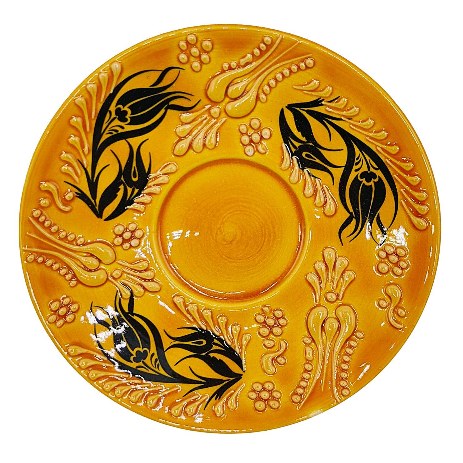 Etnico del Mondo - Wholesale Coffee/Tea Cup - Pair of Ethnic Cups with Turkish Ceramic Saucer Decorated #23