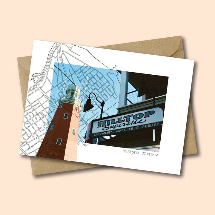 Carta Mappa Torre sulla Collina per la vendita all'ingrosso da parte di Abby Clark Creative