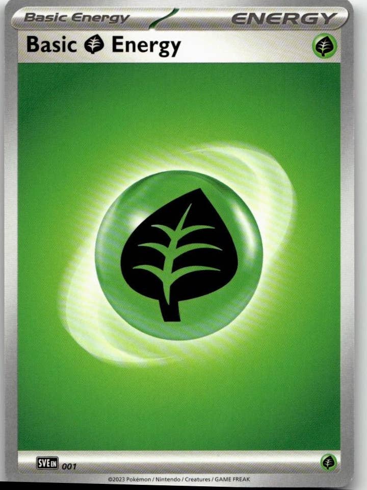 Pokémon SV01: Escarlata y Púrpura Set Base - Energía Básica de Planta #001 para venta al por mayor de Chronic Cards