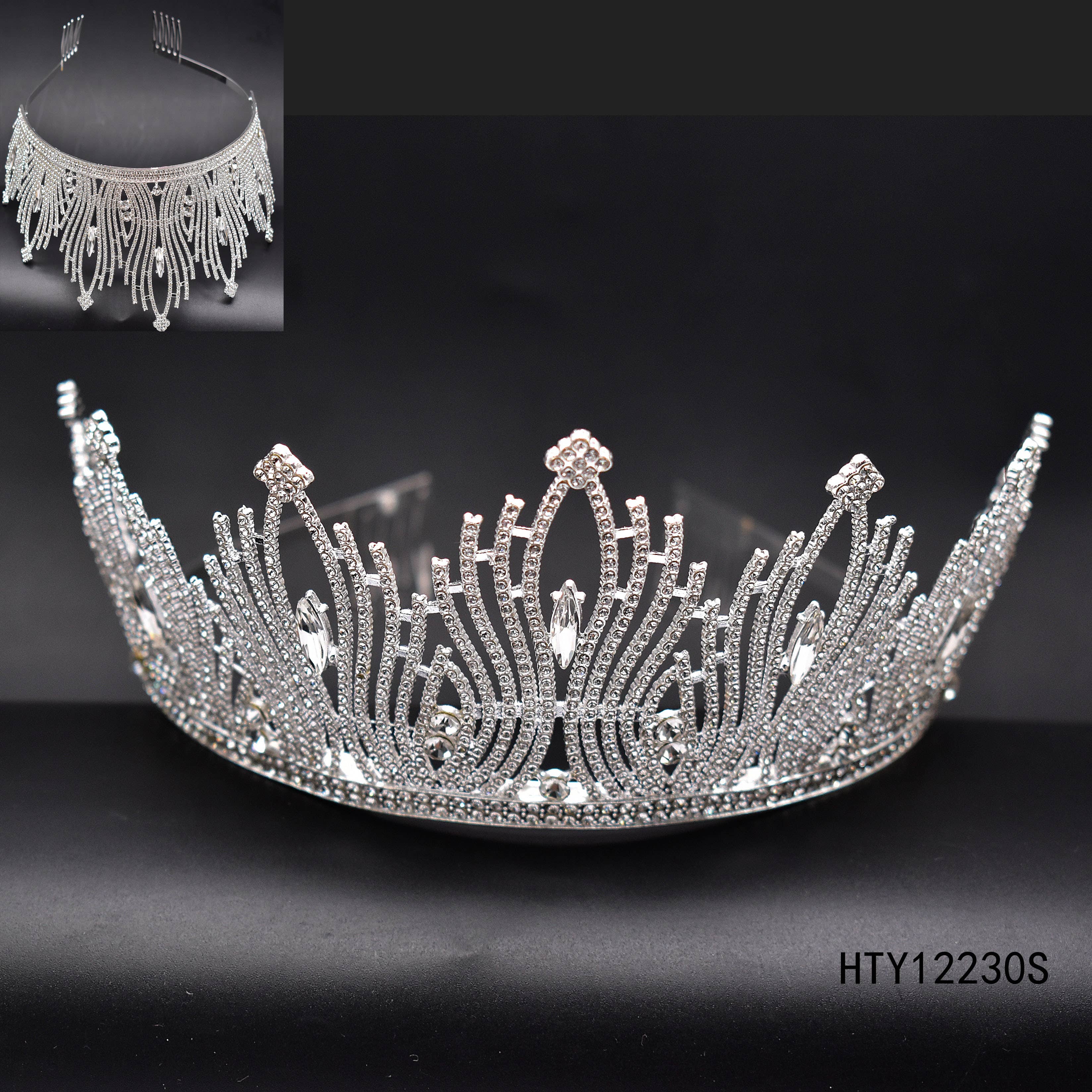 SP Sophia Collection - Wholesale Tiara - Women's - Bridal Rhinestone Coral Crown Tiara0