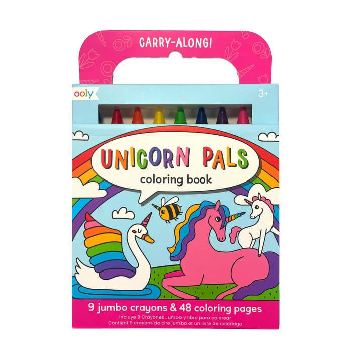 Carry-Along: Coloring Book Set - Unicorn Pals (10 PC Set) for wholesale by OOLY