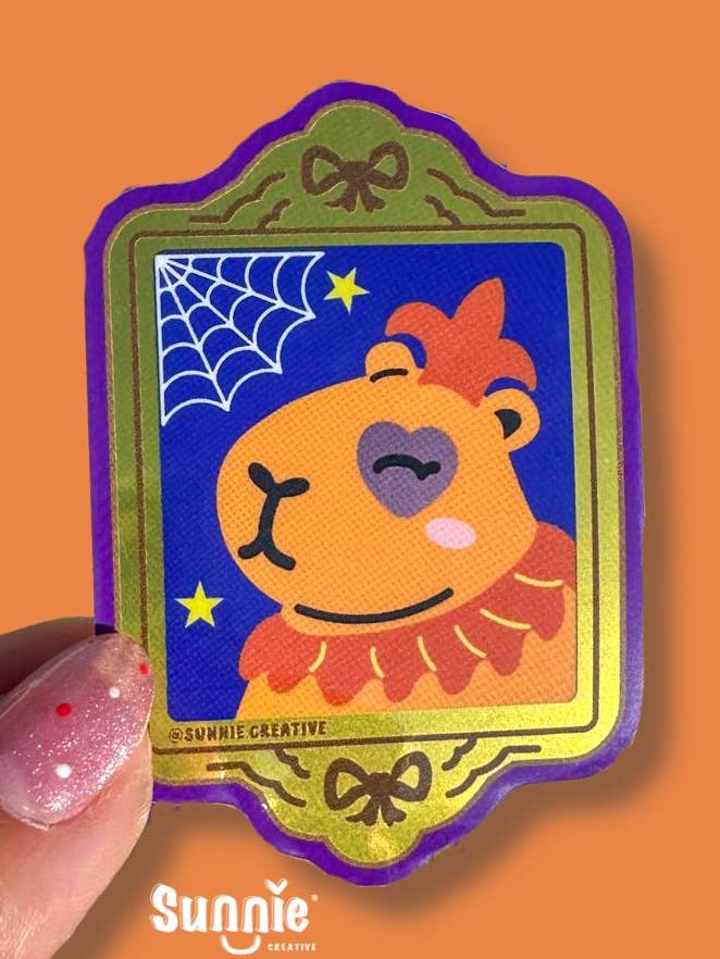 Adesivo Jester Capybara per la vendita all'ingrosso da parte di Sunnie Creative