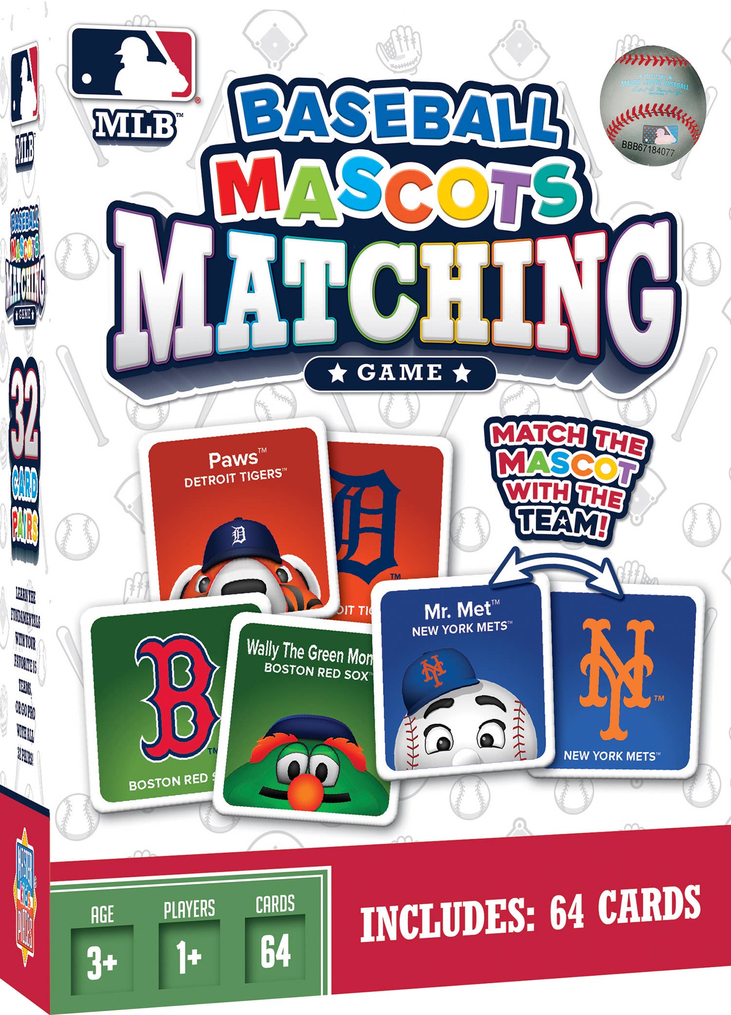 Masterpieces Puzzles - Wholesale Card Game - MLB - Mascots Matching Game0