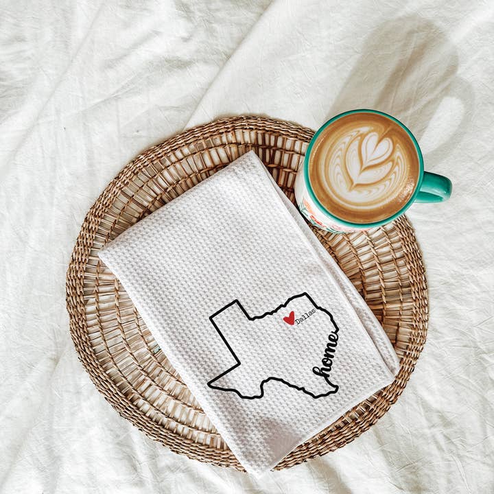 521handmade - Wholesale Tea Towel - Texas State Kitchen Towel - Custom City & State Tea Towel2