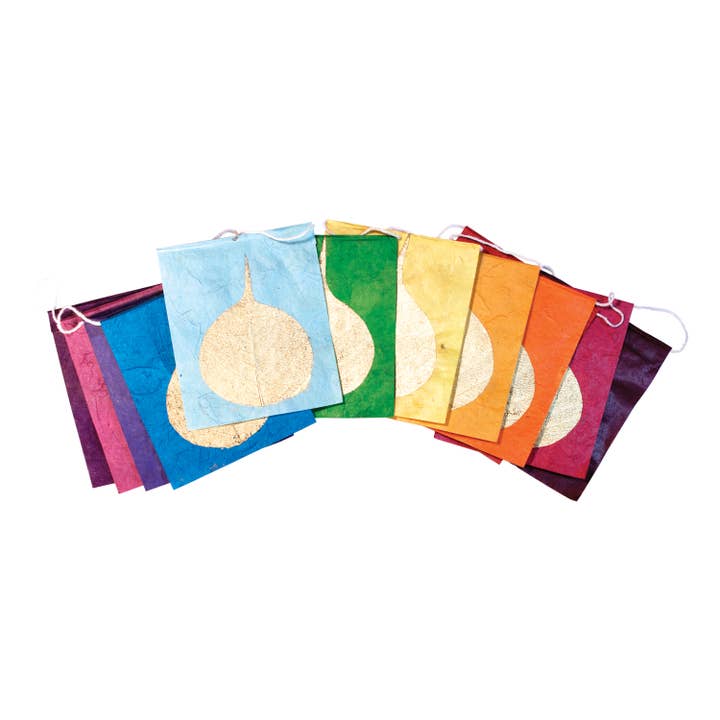dZi Handmade – Großhandel Wimpel/Girlande – Bodhi Regenbogen-Girlande aus Öko-Papier
