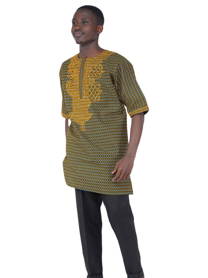Embroidered T'Challa Short Sleeves Shirt | L to 5XL for wholesale by Satsuma Wholesale