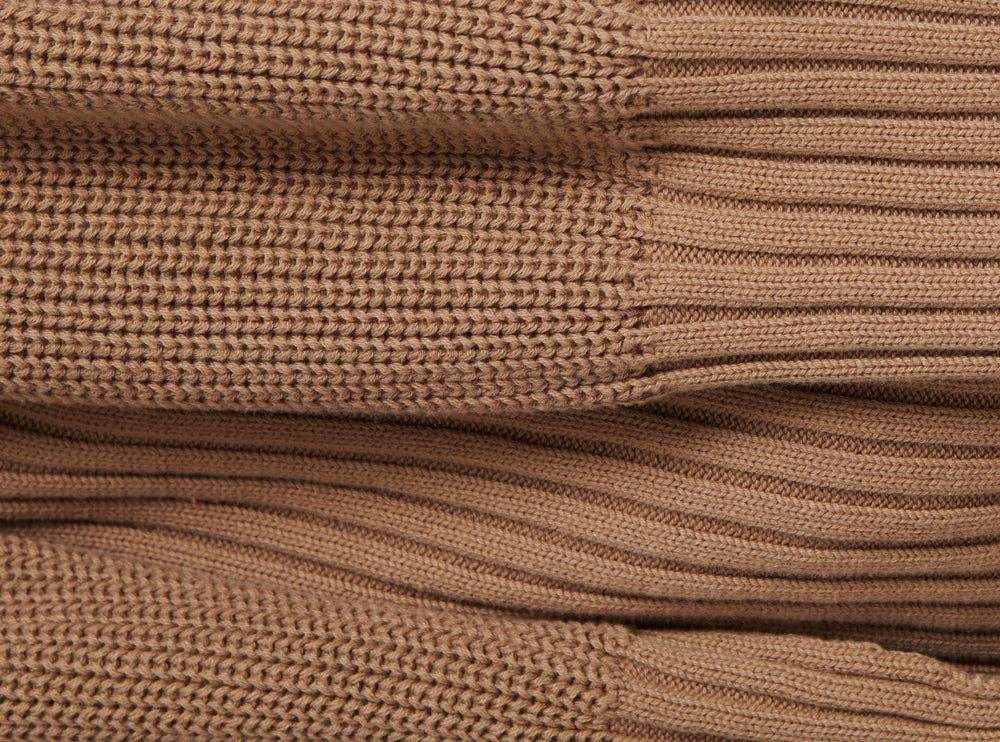Brown knitted scarf SCAR made of pure organic cotton for wholesale on Faire3