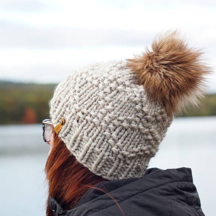 Ellikin Knits - Wholesale Beanie - Women's - Etta Knit Beanie in Bedrock1