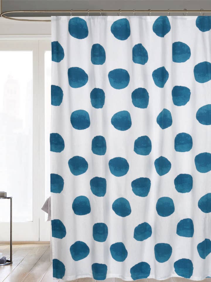 Polka Dot Fabric Shower Curtain Liner - 72"W X 72"L for wholesale by Duck River