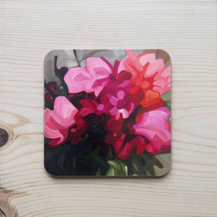Susannah Bleasby Art - Wholesale Coasters - Coaster | Pink Wildflowers | Harper