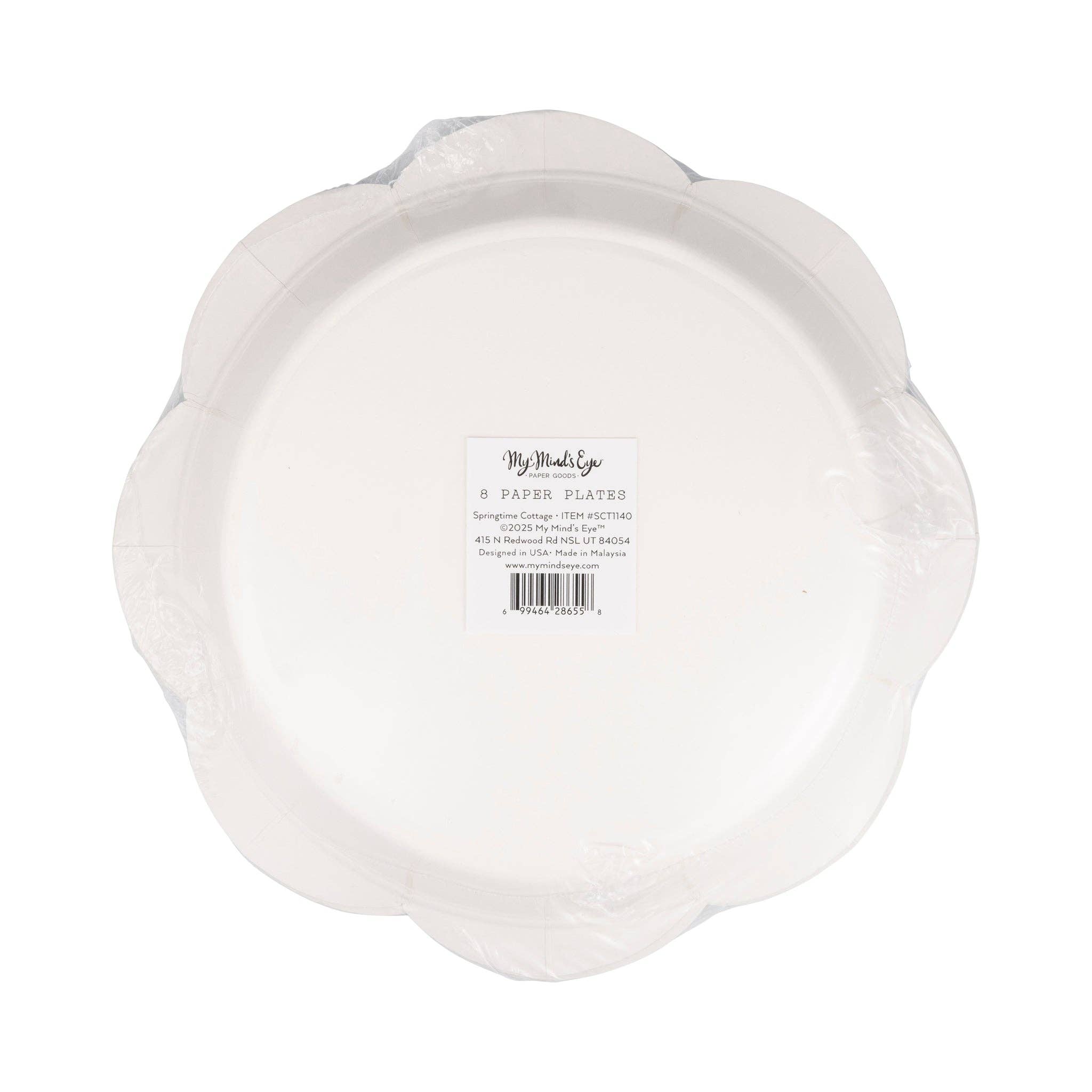 My Mind’s Eye – Engroshandel Engangstallerken – SCT1140 - 9" Forårshytte Mønster Tallerken6