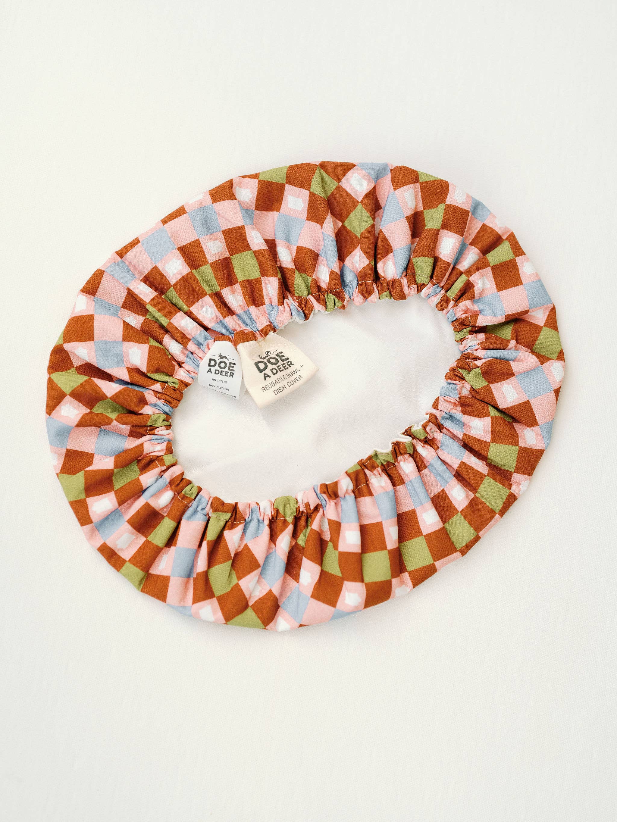 Doe A Deer – Engroshandel Indpakning/pose til opbevaring af mad – Iowa Check 10.5" skåldæksel1
