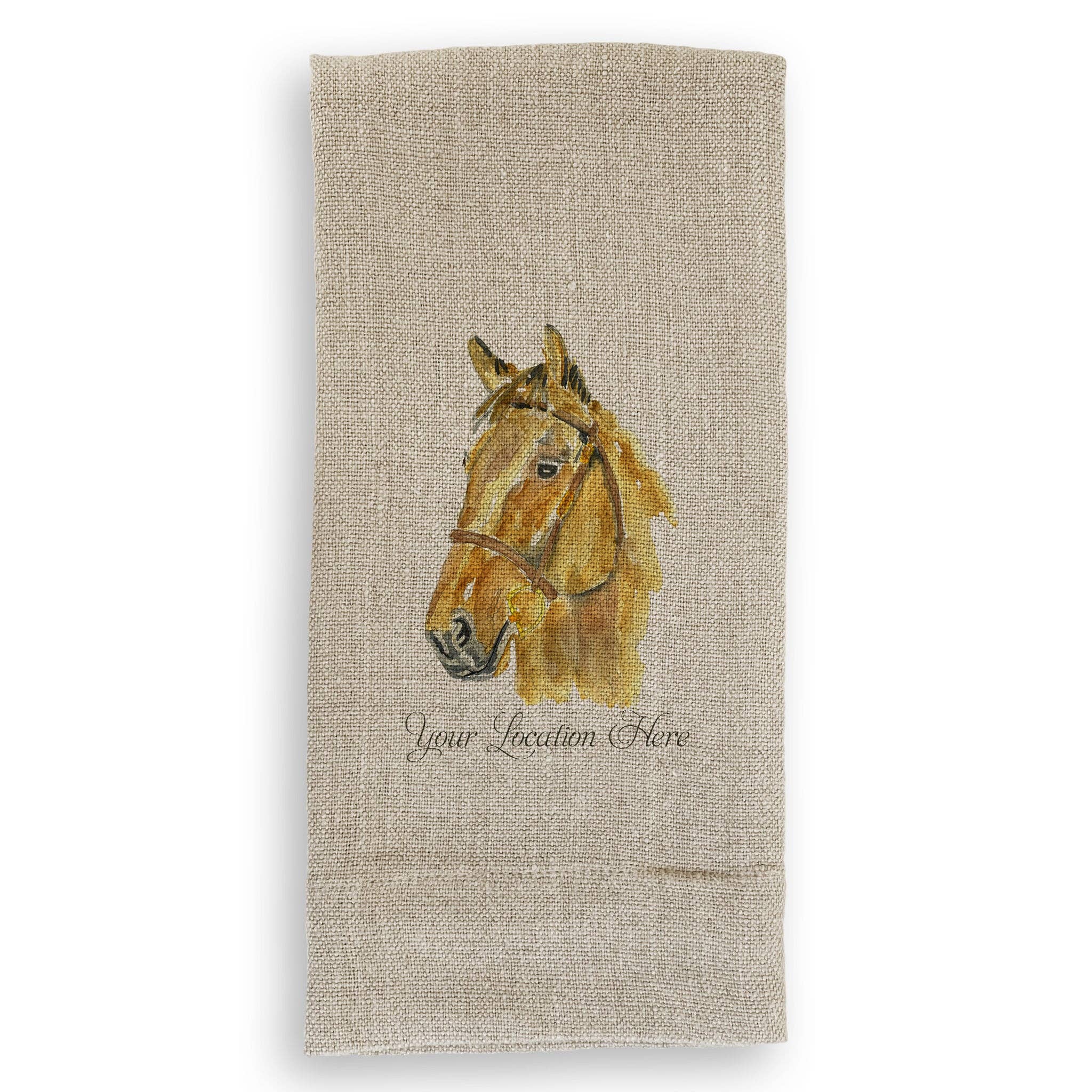 French Graffiti - Wholesale Tea Towel - Horse Head with Location1