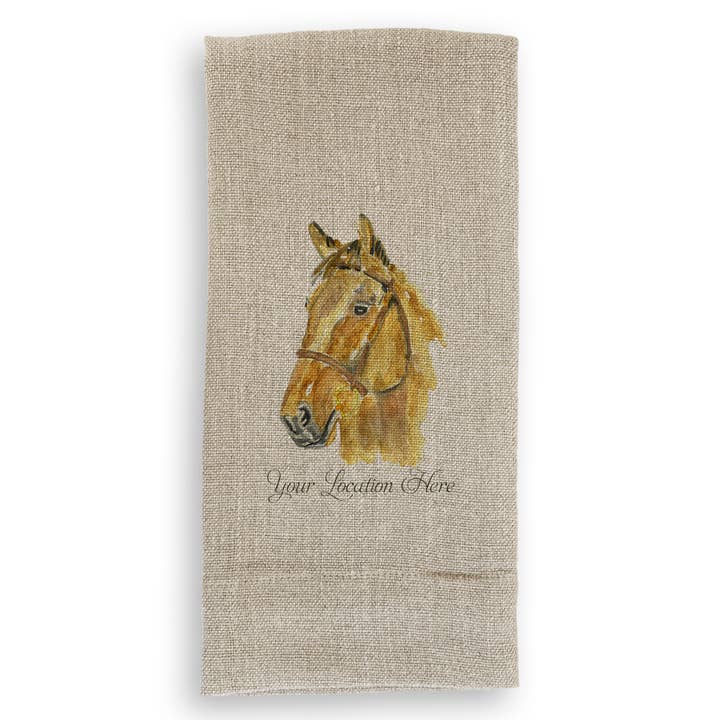 French Graffiti - Wholesale Tea Towel - Horse Head with Location1