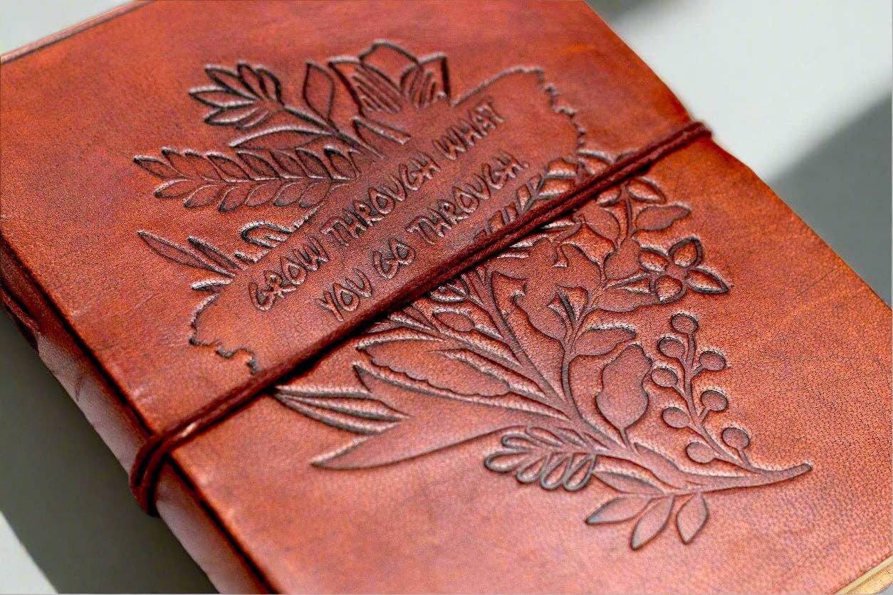 Soothi | Containers Of Creativity - Wholesale Journal/Diary - "Grow Through What You Go Through" Leather Journal - Your Healing Partner5