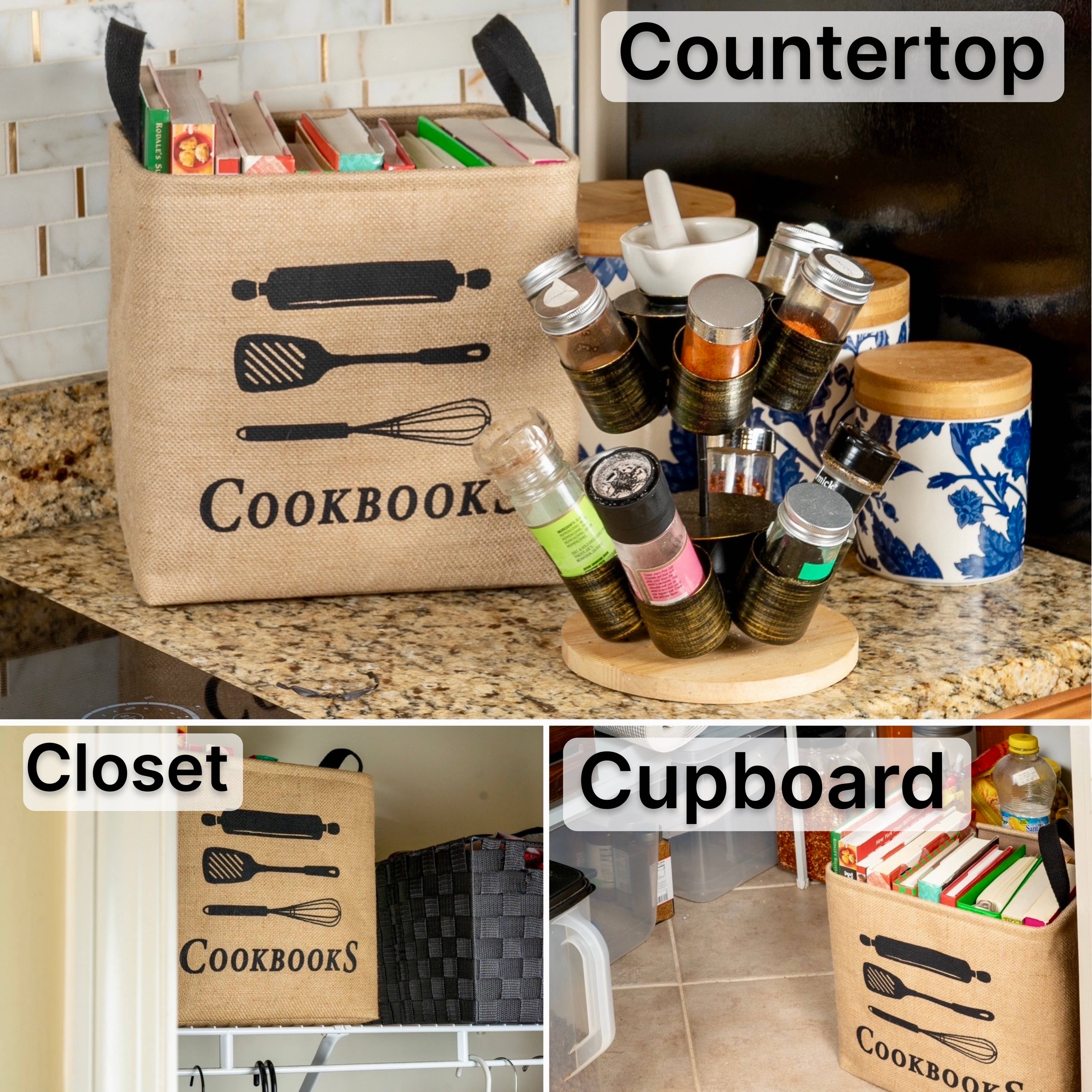 MADE EASY KIT - Venta al por mayor Almacenamiento/organizadores de cocina - Organizador y Almacenamiento de Recetas Kit Hecho Fácil Caja de Yute3