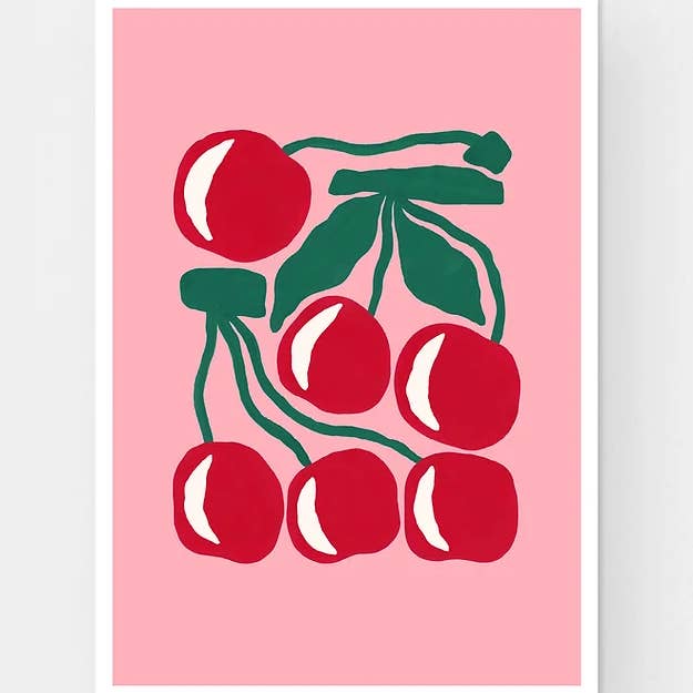 Liv Lee - Wholesale Art Print - Pink Cherries - Giclée Art Print