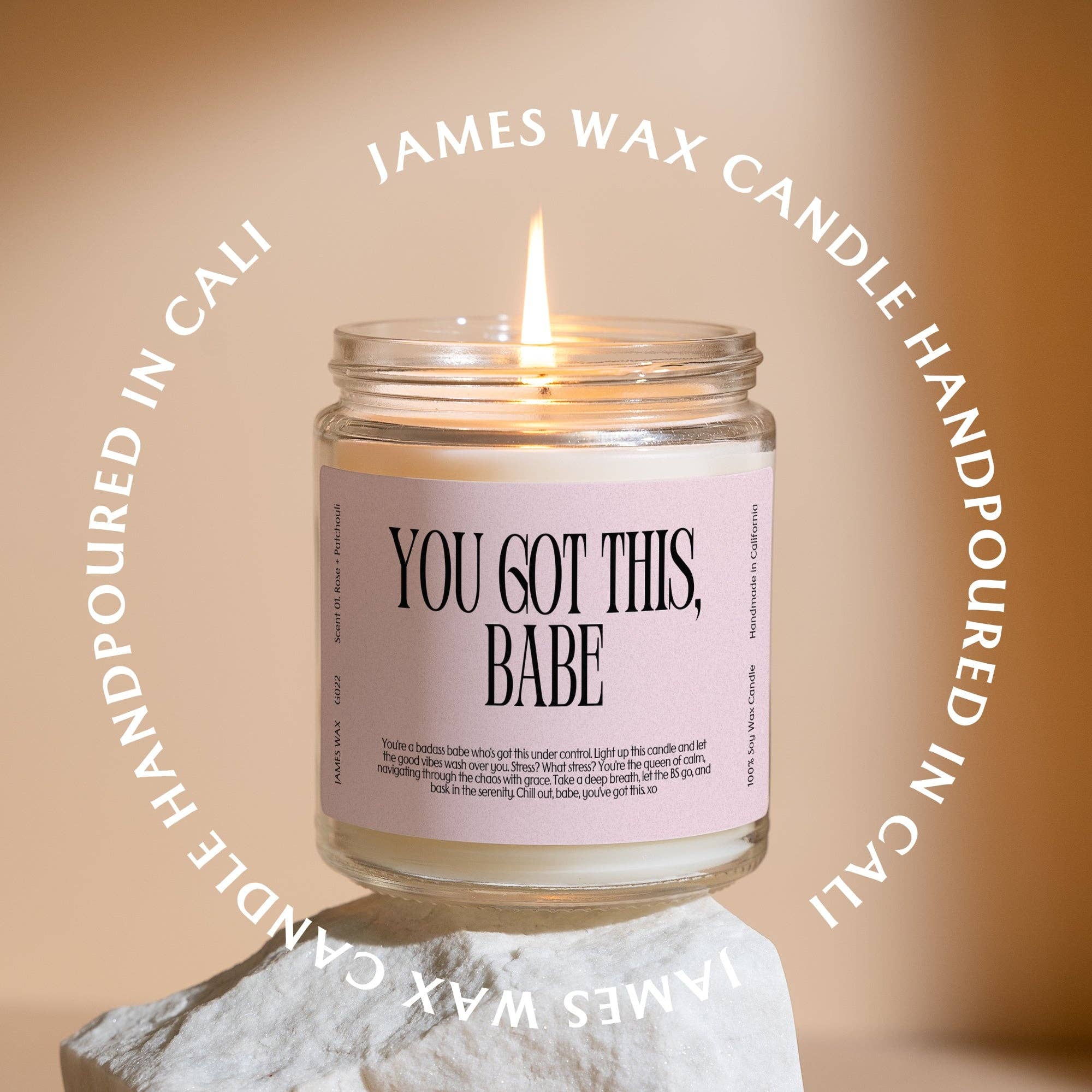 James Wax - Vente Bougie en bocal - Bougie « You Got This Babe » Encouragement - James Wax2