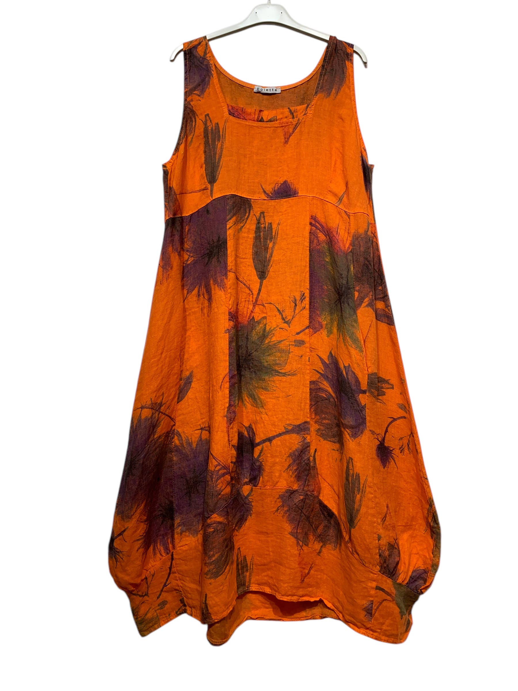 LINEN & COTTON HOUSE - Wholesale Dress - Women's - LINEN DRESS 322 FLOWERS4