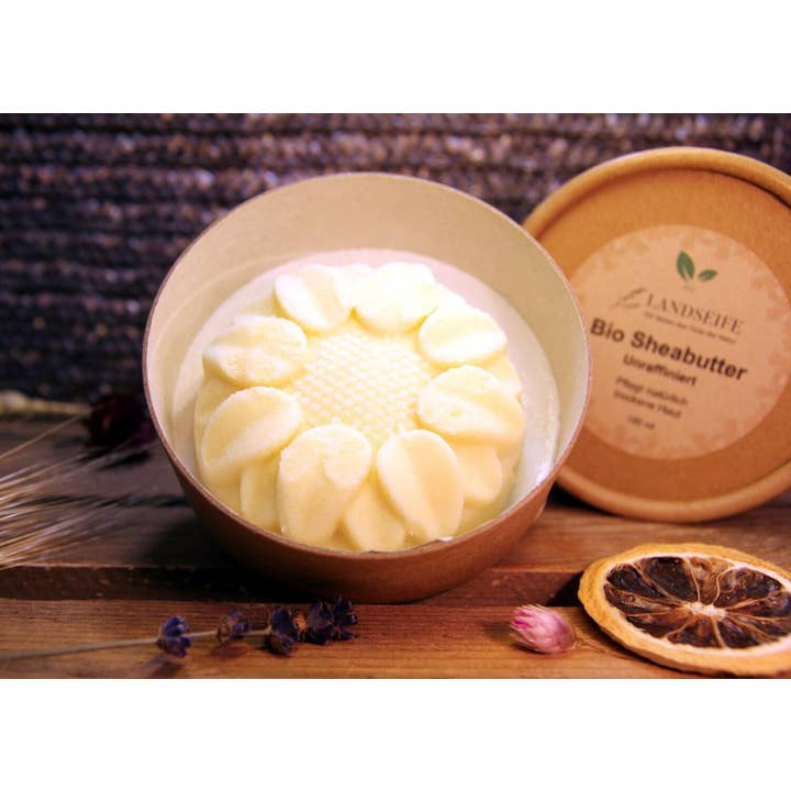 Landseife – Großhandel Körperbutter/-balsam – Organic shea butter unrefined - the most natural skin care1