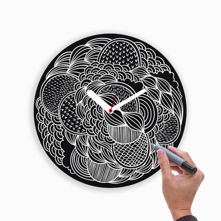 Weew Smart Design - Wholesale Wall Clock - Clock Draw Up - Black3