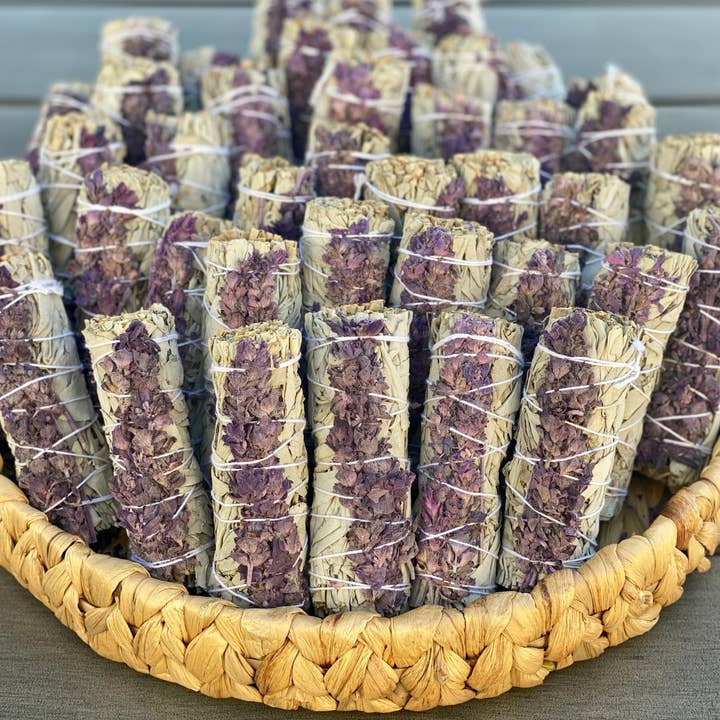 Picki Nicki - Wholesale Sage Bundle - White Sage with Dried Lavender Smudge Sticks in Bulk