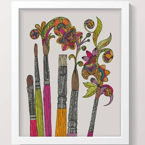 Valentina Harper - Wholesale Art Print - Brushes 8x10 Art Print on Matte Cardstock
