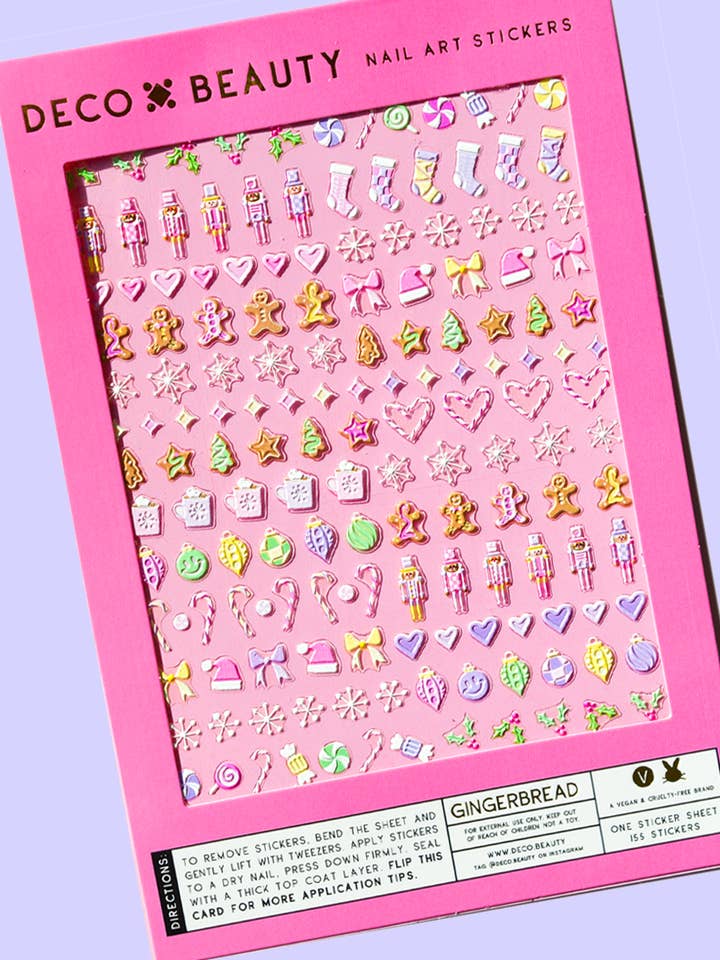 Nail Art Stickers - GINGERBREAD (Holiday) for wholesale by Deco Beauty
