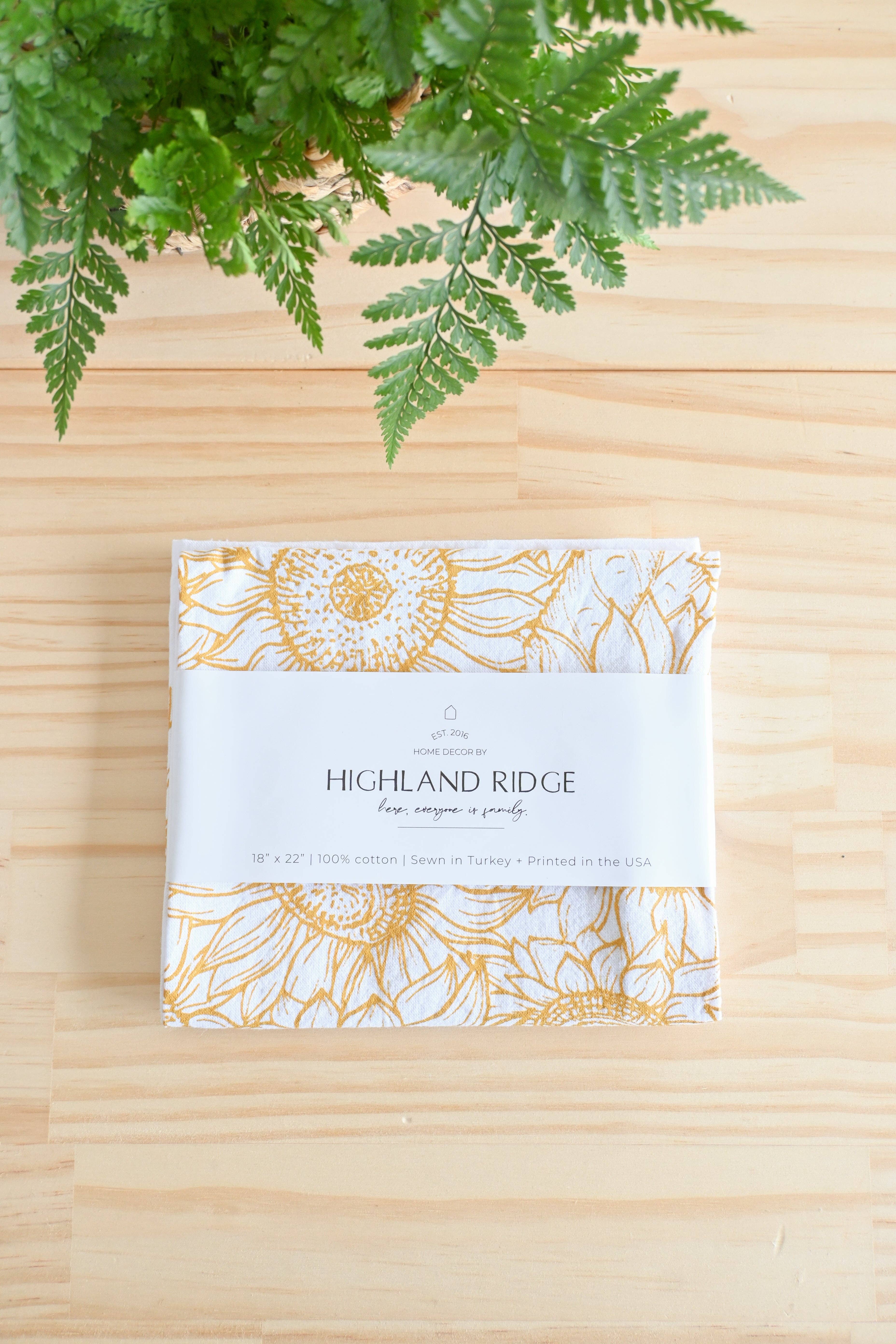 Highland Ridge  |  Handmade Home Decor - Vendita all'ingrosso Strofinacci - Asciugamano da cucina con girasoli10