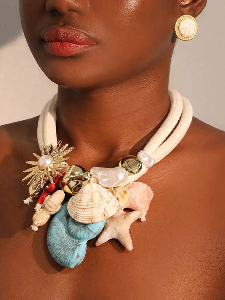 Coastal Crown Necklace for wholesale by DUA MENKA