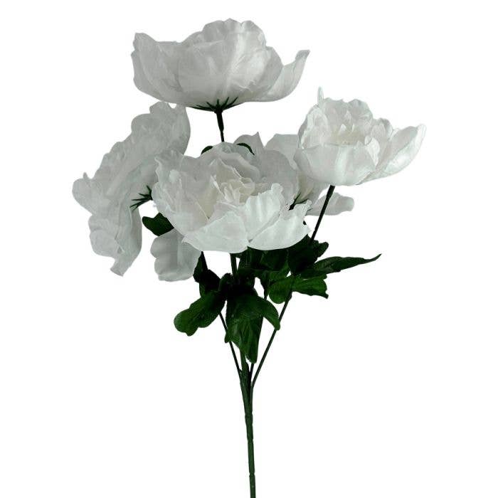 Lucknow Southern and Company - Wholesale Artificial flowers - x5 Peony Floral Stem Multiple Colors7