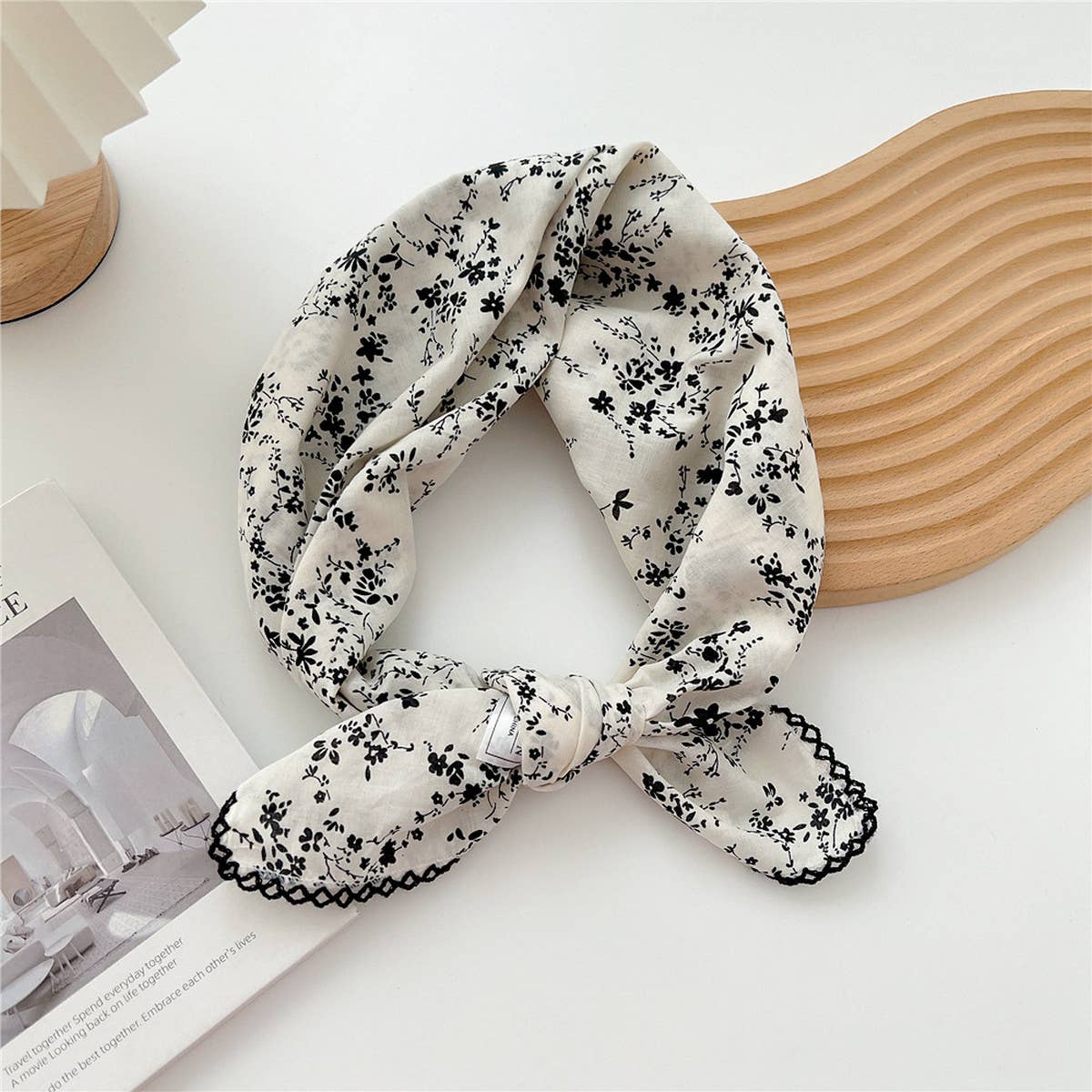 ACCITY - Wholesale Scarf - Women's - Cotton Linen Square Scarf for Women’s Neck Wrap_CWMS067223
