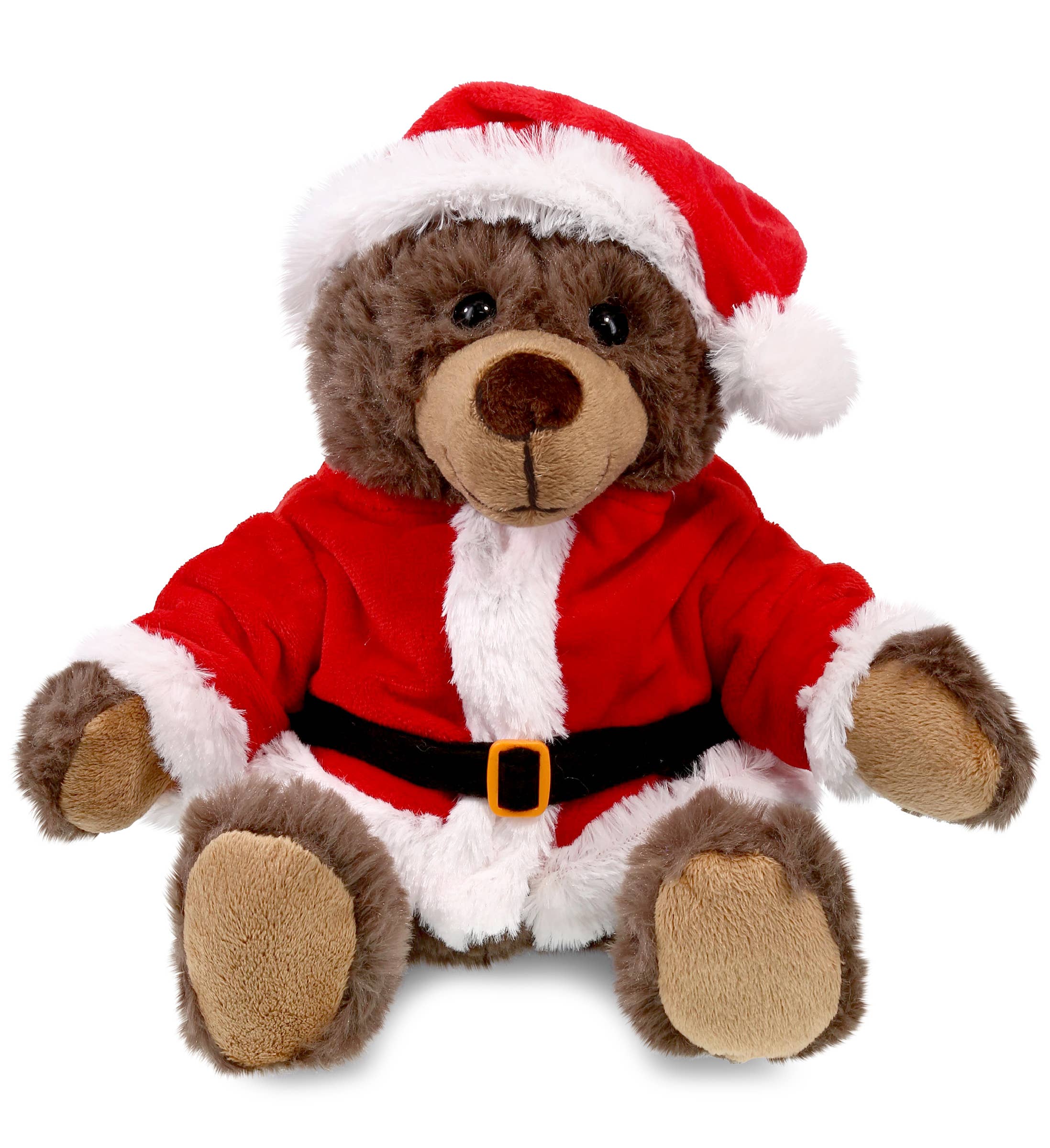 Cota Global - Wholesale Stuffed/Plush Toy - Kids & Baby - Super Soft Plush Santa Brown Bear with Red Plaid Hoodie0