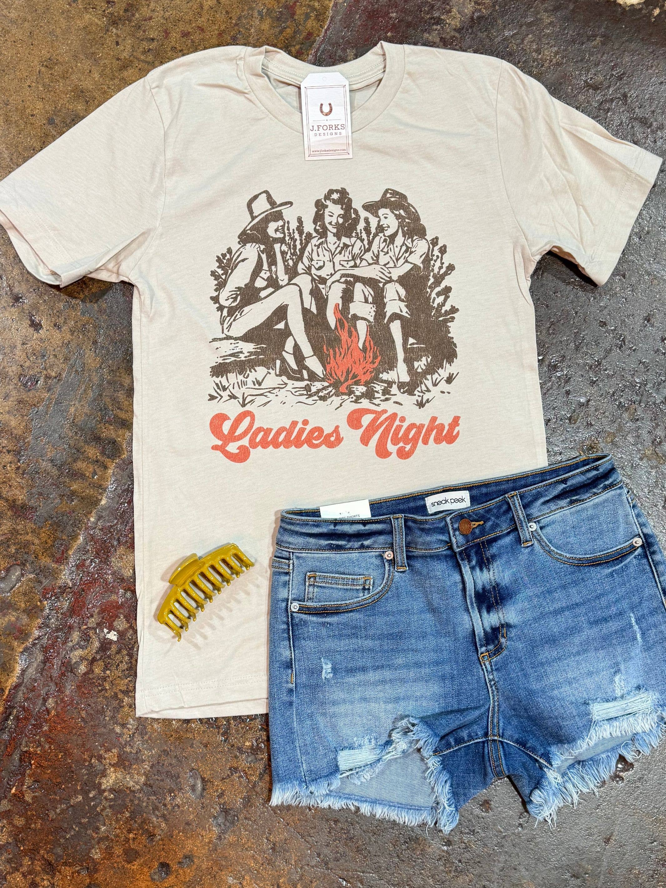 J.Forks Designs - Wholesale Screen Printed T-Shirt - Women's - 2734 Ladies Night Tee