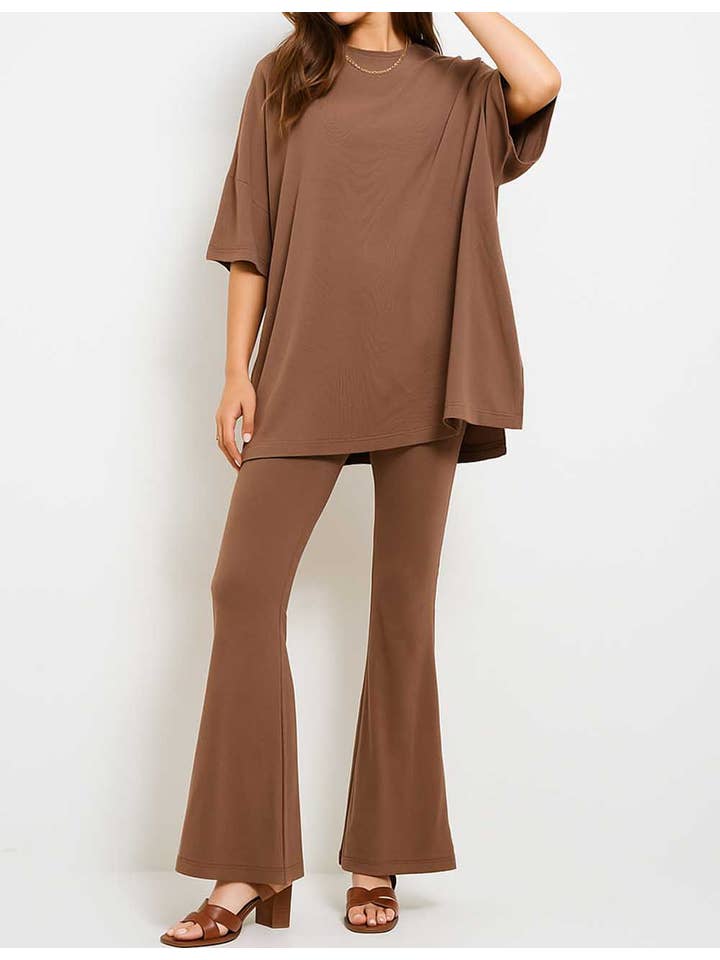 Sweetkama - Wholesale Top & Pant Set (NOT Loungewear) - Women's - Ladie Long Sleeves Bell Leg Top & Pants 2PCS Set