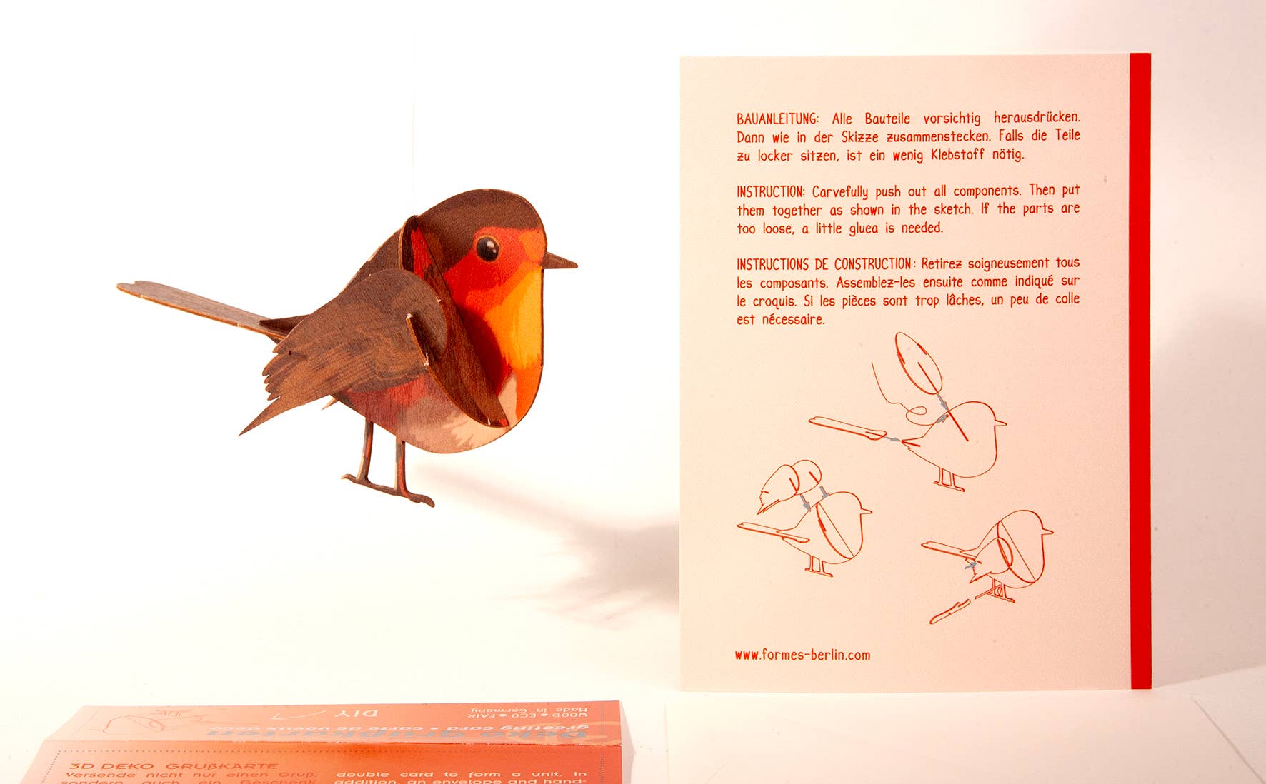 Formes Berlin GbR – wholesale Christmas decoration – Robin 3D decorative greeting card (copy) (copy) (copy) (copy)4