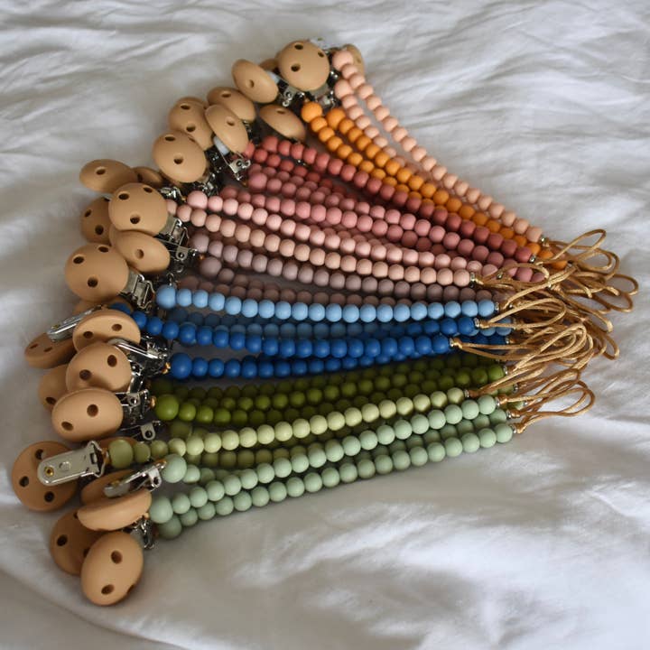 Bella Zailea - Wholesale Pacifier Clip - Baby - Silicone Dummy Clip - Vintage | Safety Certified