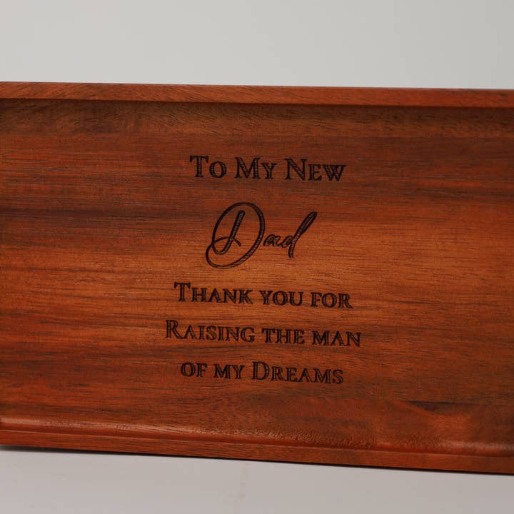 Wooden Wedding Tray- New Dad for wholesale by Lillian Rose