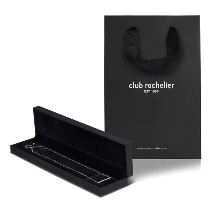 Club Rochelier - Wholesale Pendant/Charm Necklace - 5A Cubic Zirconia Horizontal Bar Necklace