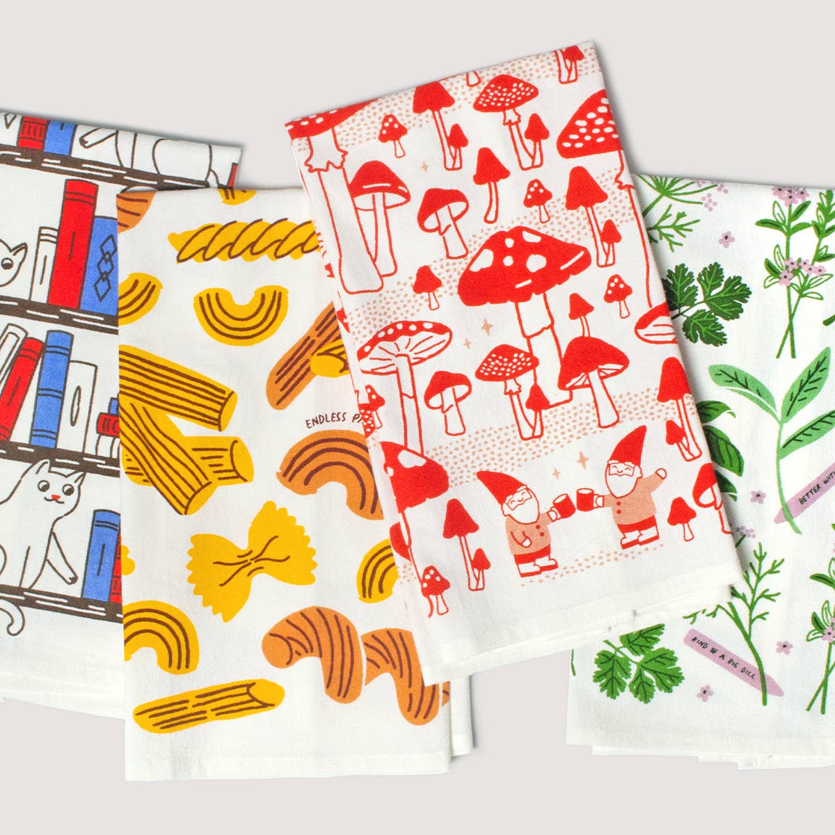 Seltzer Goods - Wholesale Tea Towel - Gnome Mushroom Tea Towel2