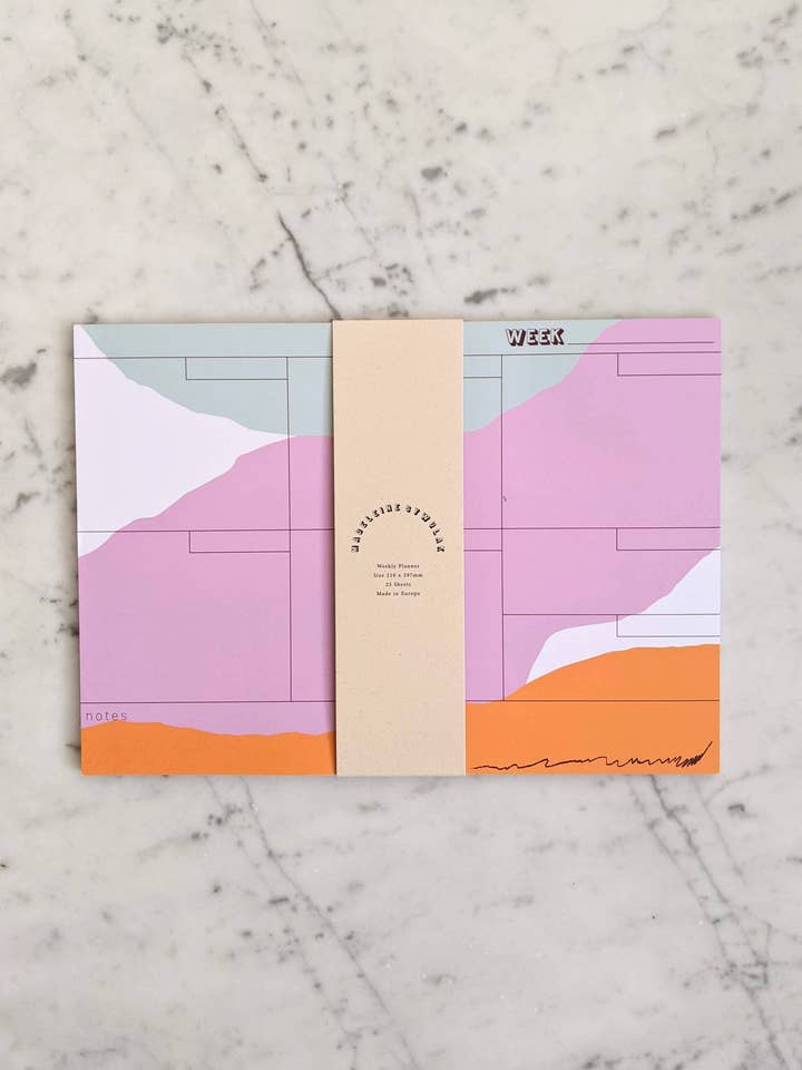 Weekly Planner - Mint, Mauve & Pumpkin for wholesale by Madeleine Sywulak US