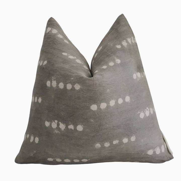 RuffledThread - Wholesale Throw Pillow Cover - TOYIN - Indian Hand Block Linen Pillow Cover