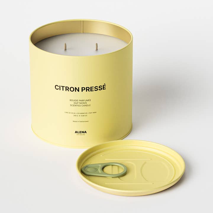 ALENA SWITZERLAND - Wholesale Jar/filled candle - Citron Pressé Scented Candle – 280G1