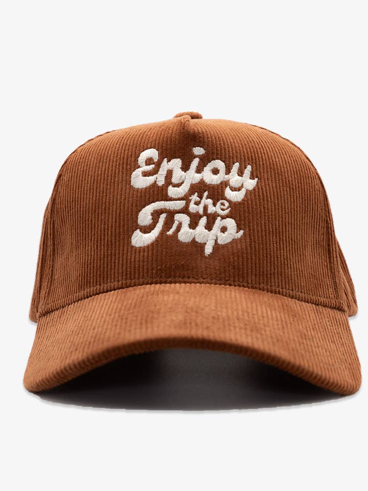 Enjoy the Trip 5-Panel Cord Snapback - Clay for wholesale by Dipped®