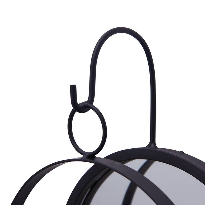 Danya B - Wholesale Sconce - Round Wrought Iron Pillar Candle Sconce with Mirror5