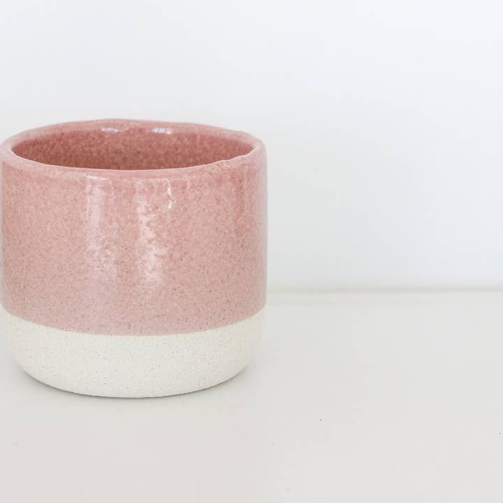 Sprout & About - Wholesale Plant Pot - Mini Blush Pink Ceramic Planter Pot with Crackle Glaze1