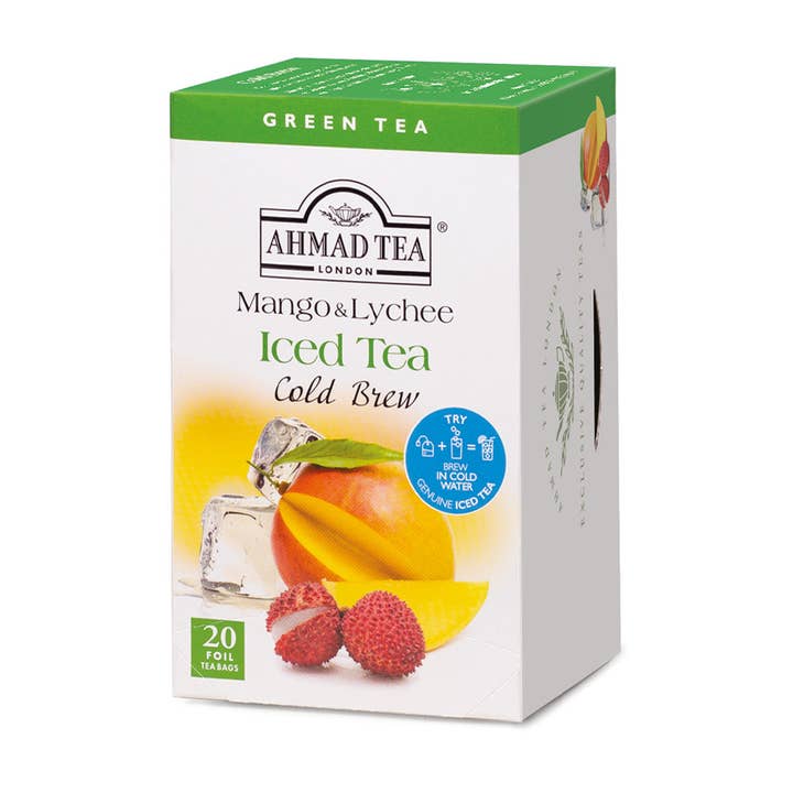 Ahmad Tea - Wholesale Tea Bags - 20 Teabag Cold Brew Mango & Lychee Green Tea