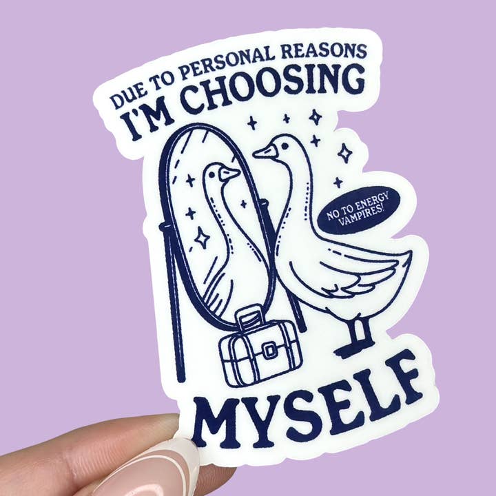 Choosing Myself Sticker for wholesale by Hailey Liz Designs